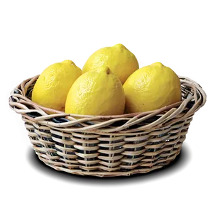 Lemon In Basket Png 6 PNG image