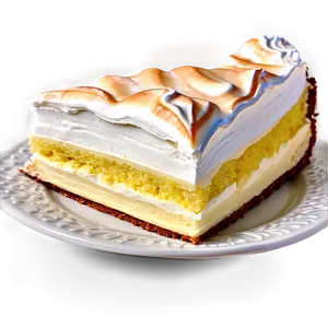 Lemon Meringue Cake Slice Png Cgg9 PNG image