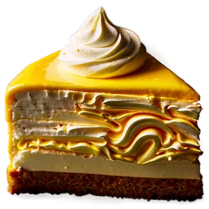 Lemon Meringue Cake Slice Png Jcx PNG image