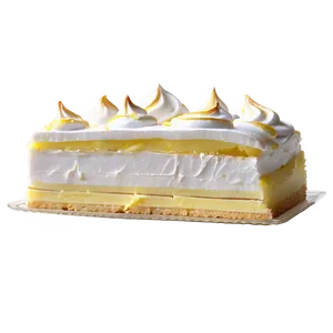 Lemon Meringue Cake Slice Png Rkj PNG image