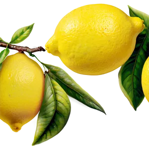 Lemon On Branch PNG Idf38