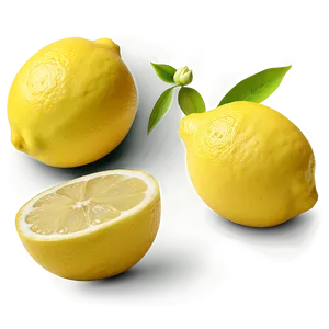 Lemon On White Background PNG Bop45 PNG