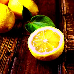 Lemon On Wooden Table Png Cab81 PNG image