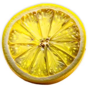 Lemon Slice Top View PNG 05042024