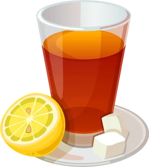 Lemon Teawith Sugar Cubes