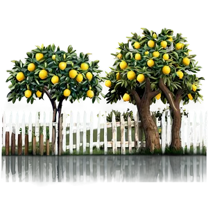 Lemon Tree Farm Scene PNG 06212024