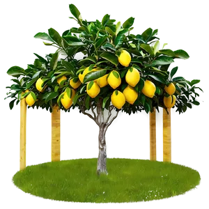 Lemon Tree In Field PNG 06212024