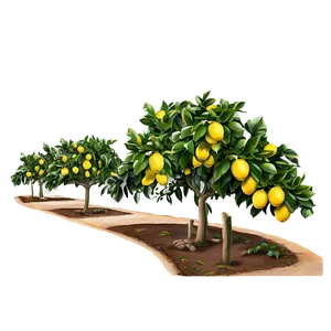 Lemon Tree With Pathway PNG 06212024