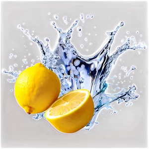 Lemon Water Splash PNG 05042024