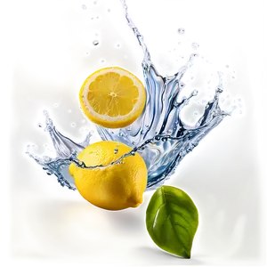 Lemon Water Splash PNG 05042024