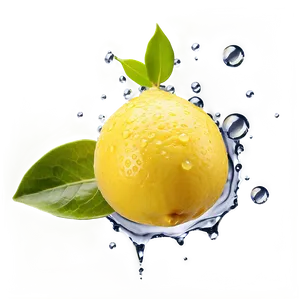 Lemon With Drops PNG Uqt46 PNG