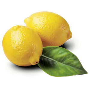Lemon With Leaf PNG 05042024