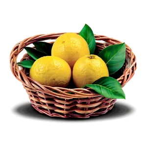 Lemons Basket Png Vrd64 PNG image