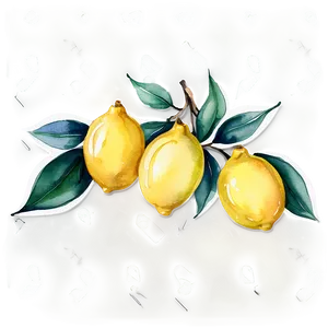 Lemons Watercolor Png Jgu35 PNG image