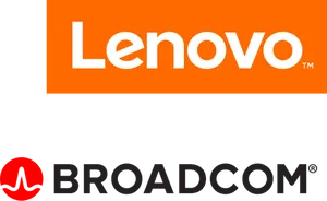 Lenovoand Broadcom Logos PNG image