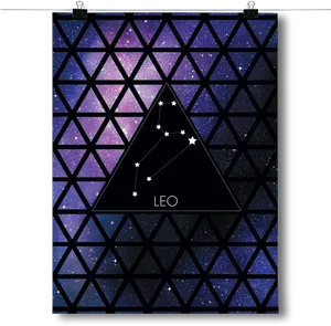 Leo Constellation Art Print PNG image