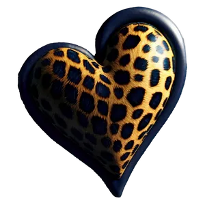 Leopard Heart Decor PNG Bks