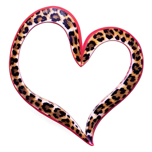 Leopard Heart Valentine PNG Lsx