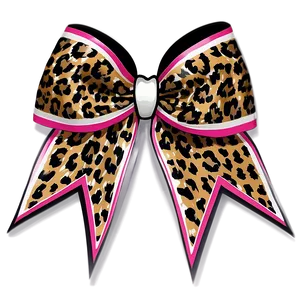 Leopard Print Cheer Bow Png Peu PNG image