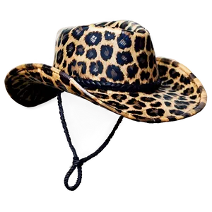 Leopard Print Cowgirl Hat PNG 06132024