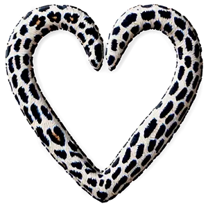 Leopard Print Heart Illustration Png 06282024 PNG image