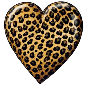 Leopard Print Heart Illustration Png 41 PNG image