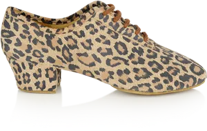 Leopard Print Lace Up Shoe PNG image