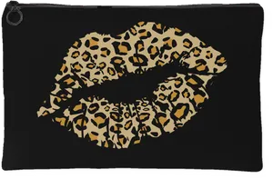 Leopard Print Lips Graphic PNG image