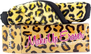 Leopard Print Makeup Eraserwith Box PNG