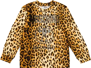 Leopard Print Sweaterwith Logo