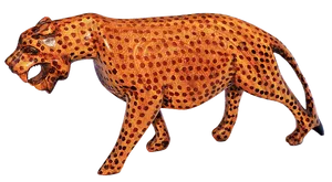 Leopardon Black Background PNG