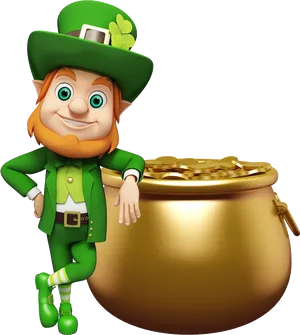 Leprechaunwith Potof Gold PNG