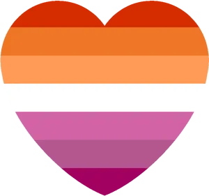 Lesbian Pride Heart PNG image