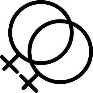 Lesbian Symbol Graphic PNG image