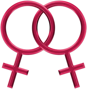 Lesbian Symbol Interlocking Female Signs PNG image