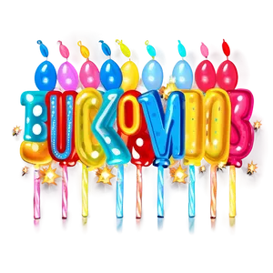 Lets Glow Crazy Birthday Theme PNG 06292024
