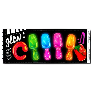 Lets Glow Crazy Party Favor Label Png 37 PNG image