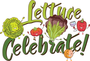 Lettuce Celebrate Fun Vegetable Party PNG image
