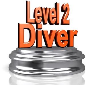 Level2 Diver Certification Badge PNG