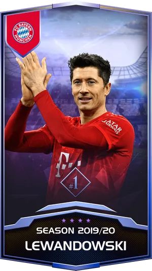 Lewandowski F C Bayern20192020 Card PNG image