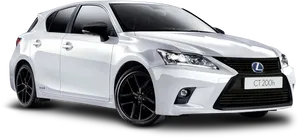 Lexus C T200h White Side View PNG image