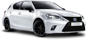 Lexus C T200h White Side View PNG image