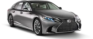Lexus Luxury Sedan Silver Profile PNG image