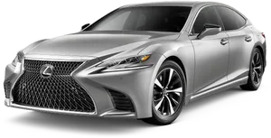 Lexus Luxury Sedan Silver Profile PNG image