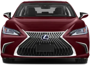 Lexus Red Sedan Front View PNG image