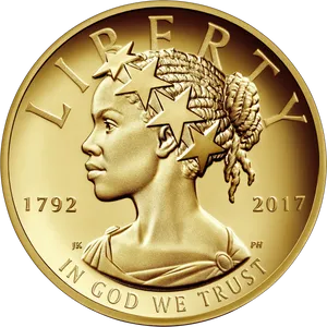 Liberty Trust Gold Coin2017 PNG image