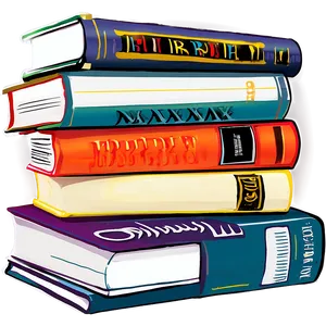 Library Books Stack Png 06132024 PNG image