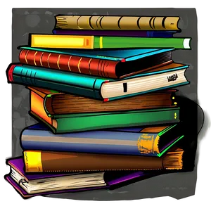 Library Books Stack Png Anw24 PNG image