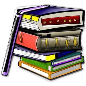 Library Books Stack PNG Dmc74