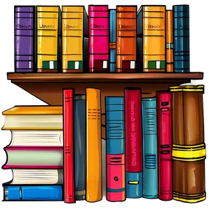 Library Books Vector Scene Png 06262024 PNG image